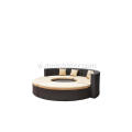 Dệt wicker nhôm cơ sở khung sofa đặt